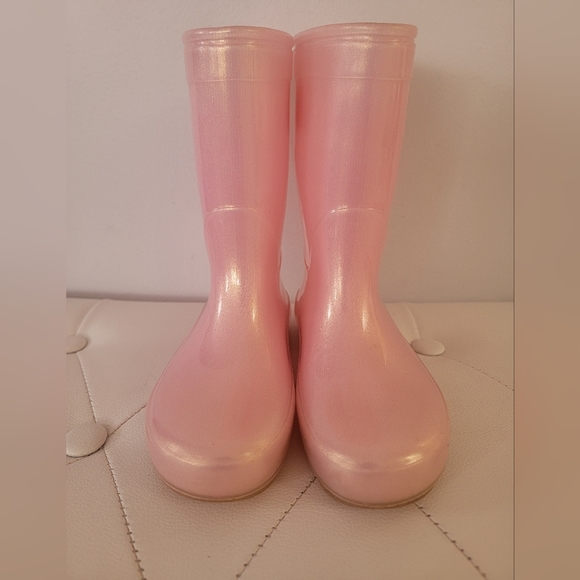 Cat & Jack Toddler Girl’s Light Pink Shimmer Pull-on Rain Boots Size 9 - Picture 7 of 12